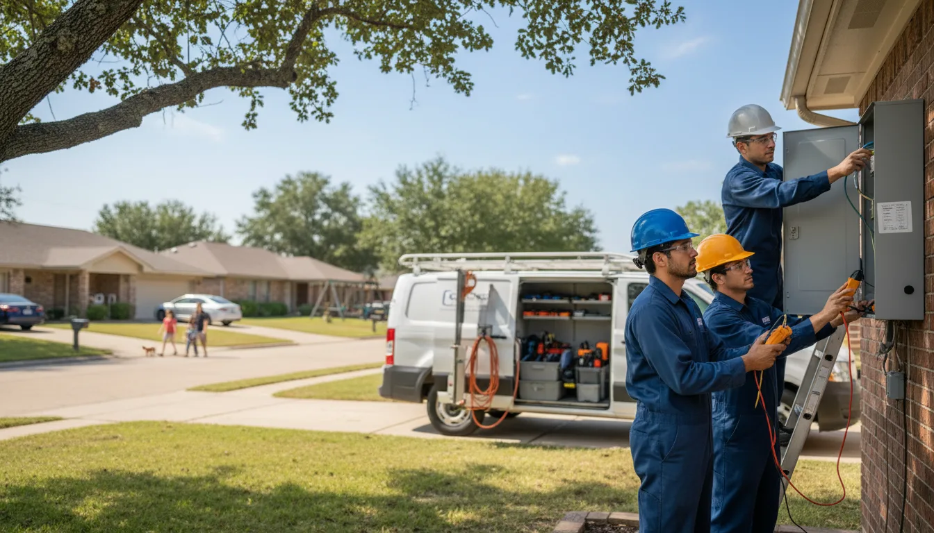 Certified electrician providing emergency electrical services in Roans Prairie, TX